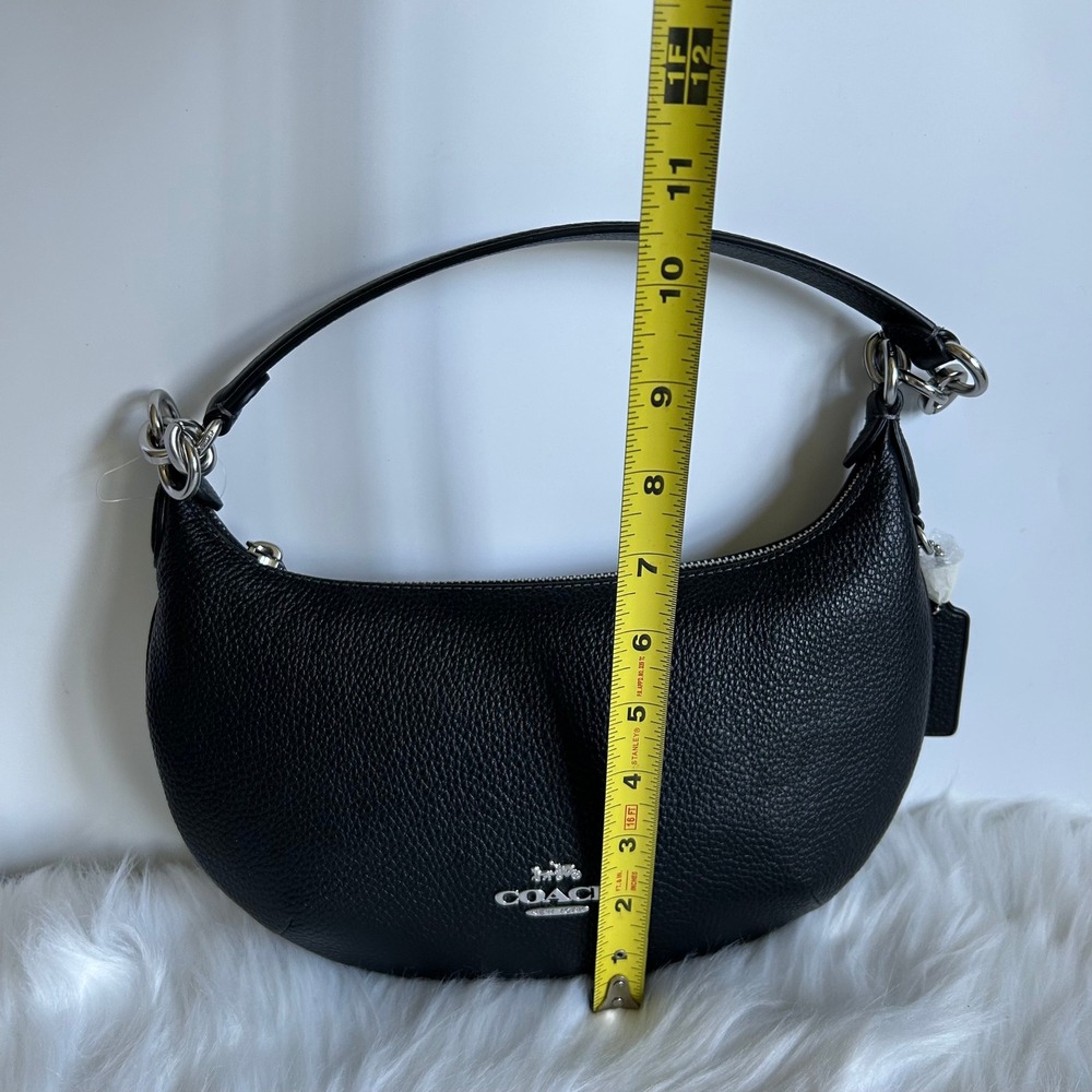 Coach Payton Black Pebble Leather Shoulder Bag Excellent - Picture 9 of 10